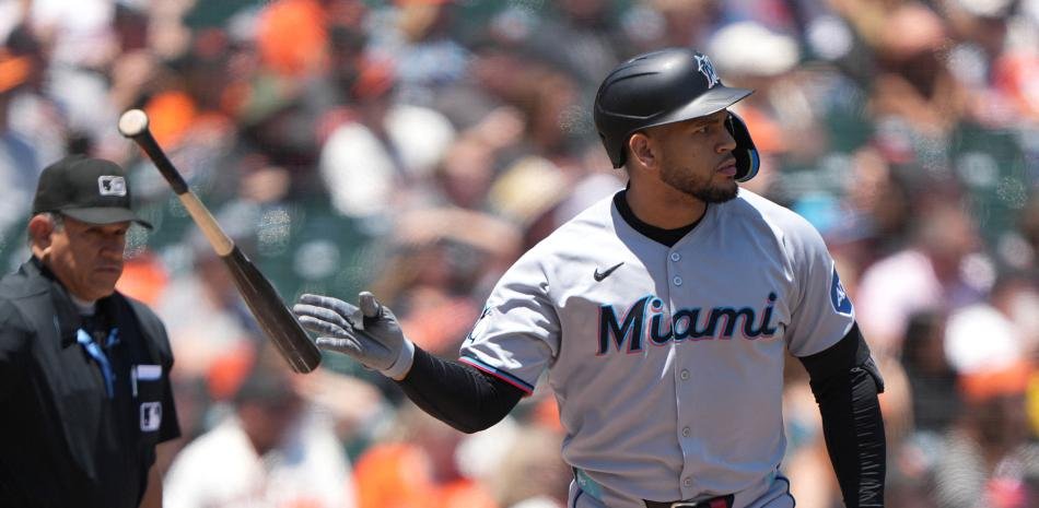 Agustín Ramírez Marlins Triunfo Guide on Gigantes; Devers golpeó tres hits
